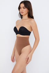 Sculpting High Waist Thong Mocha