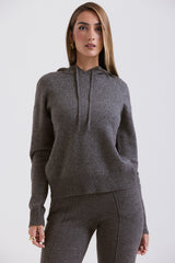 Jionni Charcoal Cashmere Blend Hoodie - SALE