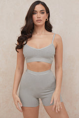 Eden Grey Marl Bandage Shorts - SALE