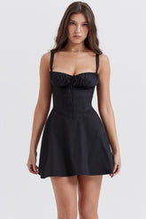 Carlotta Black Corset Mini Dress