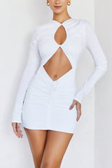 LovestruckMistress Rocks White Cutout Mini Dress - SALE