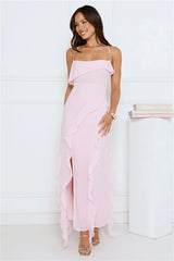 Station Of Luxe Midi Dress Pink