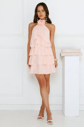 Pretty Wink Halter Mini Dress Pink