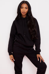 Halo Ink Cotton Fleece-Back Oversized Hoodie