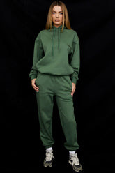 Sky Moss Fleece Back Jogging Trousers
