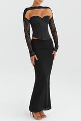 Mistress Rocks Black Maxi Skirt - SALE