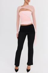 Mistress Rocks Black Draped Panel Trousers - SALE