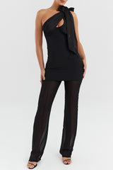 Mistress Rocks Black Sheer Trousers - SALE