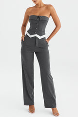 Mistress Rocks Slate Tailored Trousers - SALE
