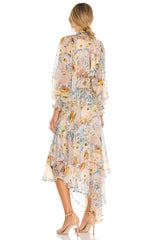ASTRID Skirt floral print long sleeve dress