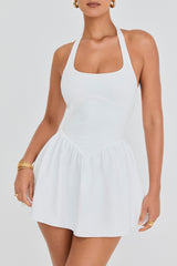 Mistress Rocks White Halter Mini Dress - SALE