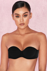 Strapless Backless Moulded Sticky Bra - Black