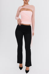 Mistress Rocks Black Draped Panel Trousers - SALE