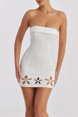 Mistress Rocks Cloud Fold Over Cutout Broderie Mini Dress - SALE