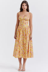Tatiana Butter Print Midi Sundress