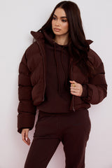 Hero Chocolate Oversized C Shape Puffer Jacket