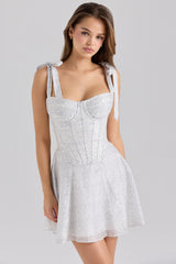 Ariella Chiffon Dot Print Mini Dress