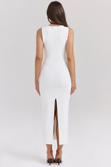 Noli White Sleeveless Maxi Dress