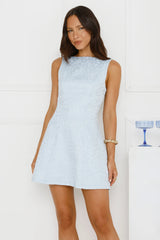 Lagoon Waves Mini Dress Blue