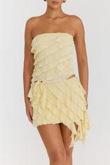 Mistress Rocks Vanilla Ruffle Layered Mini Skirt - SALE