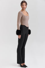 Antonia Brown Puppytooth Corset Top - SALE