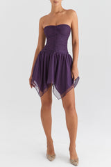 Mistress Rocks Shadow Gathered Asymmetric Dress - SALE