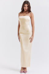 Costanza Vintage Cream Maxi Dress