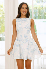 Pretty Town Mini Dress Blue