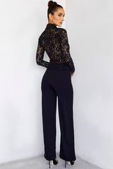 HavenMistress Rocks Black Wide Leg Trousers - SALE