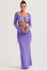 Amalfi Violet Cutout Maxi Skirt