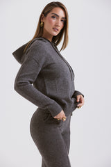 Jionni Charcoal Cashmere Blend Hoodie - SALE