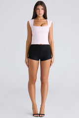 The Cap Sleeve Pink Corset Top