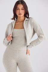 Blaise Opal Marl Knit Cropped Cardigan - SALE