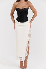 Mistress Rocks Vanilla Ruffle Maxi Skirt - SALE