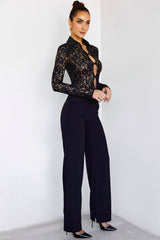 HavenMistress Rocks Black Wide Leg Trousers - SALE