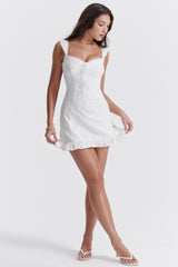 Odessa White Embroidered Mini Dress