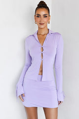 NobleMistress Rocks Orchid Jersey Mini Skirt - SALE