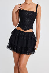 Mistress Rocks Black Layered Mini Skirt - SALE