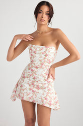 Jasmine Rose Print Draped Corset Dress