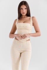 Lottie Gingerbread Gingham Corset