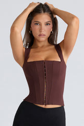 The Balconette Chocolat Fitted Corset Top