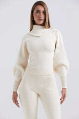 Adelita Cream Cashmere Blend Sweater - SALE
