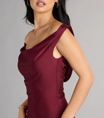 Just a Glance Draped Back Mini Dress