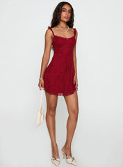 Beacall Mini Dress Red Petite