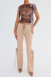 Mistress Rocks Hemp Lace Up Trousers - SALE