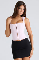 The Balconette Pink Fitted Corset Top
