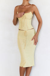 Mistress Rocks Butter Mesh Knee Length Skirt - SALE