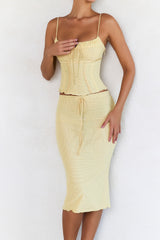 Mistress Rocks Butter Mesh Knee Length Skirt - SALE