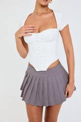 Mistress Rocks Smoke Pleated Mini Skirt - SALE