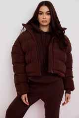 Hero Chocolate Oversized C Shape Puffer Jacket